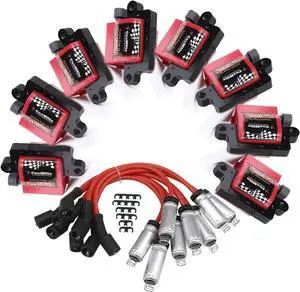 BANG4BUCK 8Pcs Ignition Coils Pack Square Type UF271 D581 + 8Pcs 8mm Spark Plug Wires Set High Voltage Energy for Cadillac Chevrolet GMC Part Number 12558693 12556893 3859078 BANG4BUCK 8Pcs Ignition Coils Pack Square Type UF271 D581 + 8Pcs 8mm Spark Plug Wires Set High Voltage Energy for Cadillac Chevrolet GMC Part Number 12558693 12556893 3859078