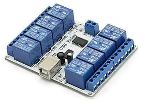 USB Eight Channel Relay Board for Automation - 12 V USB Eight Channel Relay Board for Automation - 12 V