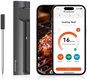 Digital Wireless Meat Thermometer with Remote App Monitoring Digital Wireless Meat Thermometer with Remote App Monitoring