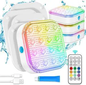 Pool Lights for Above Ground Pools, Inground Pools Waterproof | Rechargeable Battery, 27 Color Changing, Magnetic 2600mAh, Ultra-Thin, Features Marquee Mode Pool Lights for Above Ground Pools, Inground Pools Waterproof | Rechargeable Battery, 27 Color Changing, Magnetic 2600mAh, Ultra-Thin, Features Marquee Mode