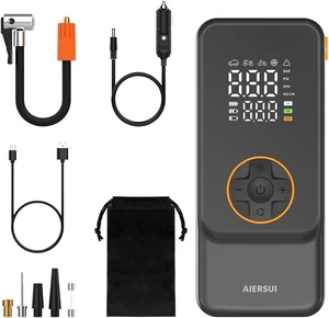 150PSI Portable Air Compressor Tire Inflator with 6000mAh Battery & 12V DC Rapid Inflation for Cars, Bicycles, Motorcycles & Ball Sports, Makes a Great Gift 150PSI Portable Air Compressor Tire Inflator with 6000mAh Battery & 12V DC Rapid Inflation for Cars, Bicycles, Motorcycles & Ball Sports, Makes a Great Gift