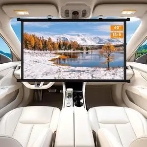 40 Inch Small Projector Screen, Upgrade Portable Pull Down & Roll Up Projector Screen for Car, SUV, RV, MPV, 16:9 HD 4K Mini Drop Down/Roll Down Movie Screen for Bedroom, Vans, Tent, Manual Rolling 40 Inch Small Projector Screen, Upgrade Portable Pull Down & Roll Up Projector Screen for Car, SUV, RV, MPV, 16:9 HD 4K Mini Drop Down/Roll Down Movie Screen for Bedroom, Vans, Tent, Manual Rolling