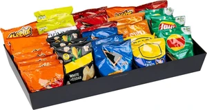 Snack Tray, Countertop Organizer, Snack Tray, Pantry, Breakroom, Kitchen, Black Snack Tray, Countertop Organizer, Snack Tray, Pantry, Breakroom, Kitchen, Black