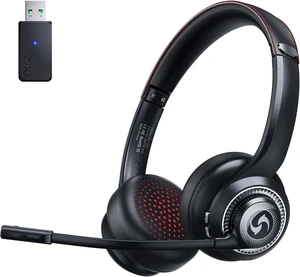 Dual-Mode Wireless Headset with Mic for Work 50H Talk Dual-Mode Wireless Headset with Mic for Work 50H Talk