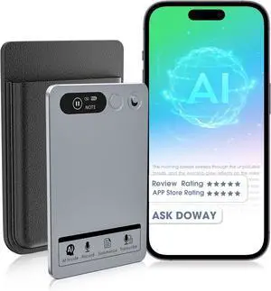 AI Note Taker Device, Smart Voice Recorder with AI Transcription, 64GB Audio Recorder for Meetings, Lectures & Phone Calls, Speech to Text Recorder, App Controlled AI Note Taker Device, Smart Voice Recorder with AI Transcription, 64GB Audio Recorder for Meetings, Lectures & Phone Calls, Speech to Text Recorder, App Controlled