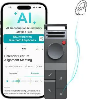 P1 AI Voice Recorder: Smart Voice Recorder Work with Bluetooth Earbuds Portable Digital Recording Device BlueCatch Tech Meeting Transcription Summary Playback HiNotes Control 64GB(Space Gray) P1 AI Voice Recorder: Smart Voice Recorder Work with Bluetooth Earbuds Portable Digital Recording Device BlueCatch Tech Meeting Transcription Summary Playback HiNotes Control 64GB(Space Gray)