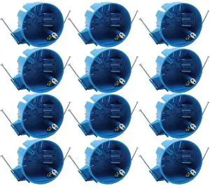 1-Gang New Work Electrical Ceiling Box with Captive Nails, Blue 1-Gang New Work Electrical Ceiling Box with Captive Nails, Blue