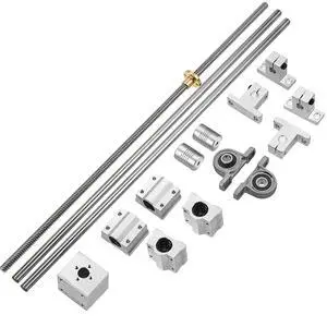 2PCS 8x350mm Linear Motion Rods & 8mm Lead Screw & 4PCS SK8 Rod Support & 4PCS SCS8UU & 2PCS KP08 Pillow Block & 2PCS Flexible Shaft Couplings for 3D Printer (Set of 16, 350mm) 2PCS 8x350mm Linear Motion Rods & 8mm Lead Screw & 4PCS SK8 Rod Support & 4PCS SCS8UU & 2PCS KP08 Pillow Block & 2PCS Flexible Shaft Couplings for 3D Printer (Set of 16, 350mm)