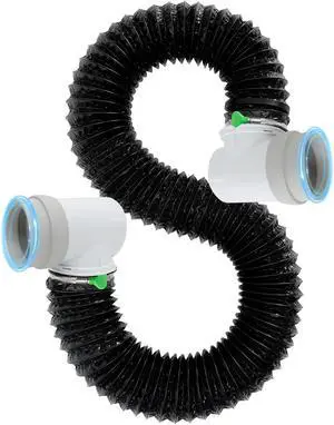 4Inch Dryer Vent Hose 10FT, Rubber Interface Dryer Vent Connector Kit for Tight Space, 90 Degree Dryer Vents Elbow, 6 Layer Heavy Duty Flexible Aluminum Duct with 2 Key Hose Clamps 4Inch Dryer Vent Hose 10FT, Rubber Interface Dryer Vent Connector Kit for Tight Space, 90 Degree Dryer Vents Elbow, 6 Layer Heavy Duty Flexible Aluminum Duct with 2 Key Hose Clamps