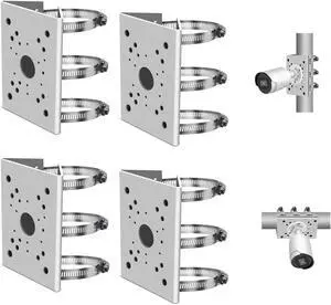 Universal Vertical Pole Corner Mount Bracket for Security Camera with Loops Universal Vertical Pole Corner Mount Bracket for Security Camera with Loops