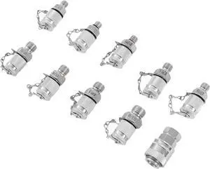 10 Pcs Test Connector Hydraulic Pressure Gauge Tee Coupling Fittings, Hydraulic Test Coupling Kit for Construction Machinery Excavator 10 Pcs Test Connector Hydraulic Pressure Gauge Tee Coupling Fittings, Hydraulic Test Coupling Kit for Construction Machinery Excavator