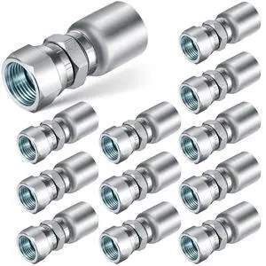 12 Pcs 3/8" Hose x 3/8" Jic 37° Hydraulic Hose Fittings Female Coupling End Swivel Crimp Hydraulic Fittings 12 Pcs 3/8" Hose x 3/8" Jic 37° Hydraulic Hose Fittings Female Coupling End Swivel Crimp Hydraulic Fittings