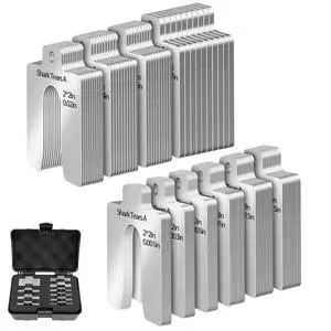 100PCS 304 Stainless Steel Shim Kit, 2" x 2" Slotted Assortment Box 100PCS 304 Stainless Steel Shim Kit, 2" x 2" Slotted Assortment Box