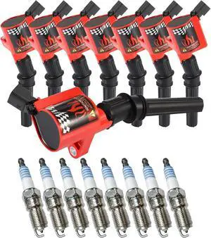 8 Pack Curved boot Ignition Coils & Spark Plug SP479, 15% More Energy for Ford F-150 F-250 F-350 4.6L 5.4L V8 DG508 DG457 DG472 DG491 4.6L 5.4L V8 For Lincoln Mercury Crown Victoria Expedition 8 Pack Curved boot Ignition Coils & Spark Plug SP479, 15% More Energy for Ford F-150 F-250 F-350 4.6L 5.4L V8 DG508 DG457 DG472 DG491 4.6L 5.4L V8 For Lincoln Mercury Crown Victoria Expedition