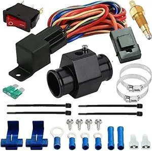 Universal Automotive Radiator in-Line Coolant Hose Fitting Adapter 1/8" NPT Electric Fan Grounding Thermostat Sensor Switch Wiring Kit (38mm, 160'F On - 145'F Off) Universal Automotive Radiator in-Line Coolant Hose Fitting Adapter 1/8" NPT Electric Fan Grounding Thermostat Sensor Switch Wiring Kit (38mm, 160'F On - 145'F Off)