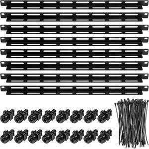 8 Sets 1u 19 Inch Server Rack Cable Management Tie Bar Kit Includes 8 Pack 1u Tie Bars, 50 Zip Ties, 16 Cage Nuts & 16 Screws Work with Open Frame Enclosure Network Cabinet Mount Wire Management 8 Sets 1u 19 Inch Server Rack Cable Management Tie Bar Kit Includes 8 Pack 1u Tie Bars, 50 Zip Ties, 16 Cage Nuts & 16 Screws Work with Open Frame Enclosure Network Cabinet Mount Wire Management