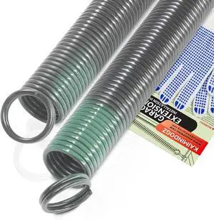 Pair of 220lb. Heavy Duty Garage Door Extension Springs Stretch Springs, 25" Long,Double Loop Ends, High Precision Electrophoresis Black Coated, MIN 16,000 Cycles, for 7ft High Garage Doors Pair of 220lb. Heavy Duty Garage Door Extension Springs Stretch Springs, 25" Long,Double Loop Ends, High Precision Electrophoresis Black Coated, MIN 16,000 Cycles, for 7ft High Garage Doors