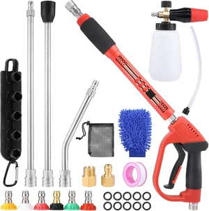 18-Pc Pressure Washer Accessory Kit with Foam Cannon 5000 Psi 18-Pc Pressure Washer Accessory Kit with Foam Cannon 5000 Psi