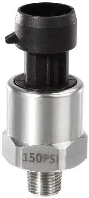 150 Psi Pressure Transducer/Sender/Sensor with Connector Harness 0-150 Psi Stainless Steel 1/8-27 NPT Pressure Transducer Sensor Compatible with Oil, Fuel, Air, Water 150 Psi Pressure Transducer/Sender/Sensor with Connector Harness 0-150 Psi Stainless Steel 1/8-27 NPT Pressure Transducer Sensor Compatible with Oil, Fuel, Air, Water