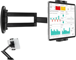 Foldable iPad Wall Mount Holder, Aluminium Extendable Tablet Mount for 7~12.9 Inch Tablets iPad/Nexus/LG G Pads/e-Reader/Switch, Adjustable Articulating Swivel Arm Foldable iPad Wall Mount Holder, Aluminium Extendable Tablet Mount for 7~12.9 Inch Tablets iPad/Nexus/LG G Pads/e-Reader/Switch, Adjustable Articulating Swivel Arm