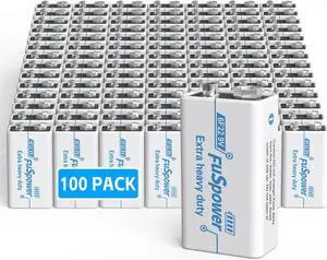 9V Batteries for Smoke Detector: Ultra Long Lasting Fire Alarm Battery 100 Pack - 6F22 Super Heavy Duty Power for Guitar Pedals Microphone Multimeter - Green Energy Mercury/Cadmium/Lead-Free 9V Batteries for Smoke Detector: Ultra Long Lasting Fire Alarm Battery 100 Pack - 6F22 Super Heavy Duty Power for Guitar Pedals Microphone Multimeter - Green Energy Mercury/Cadmium/Lead-Free