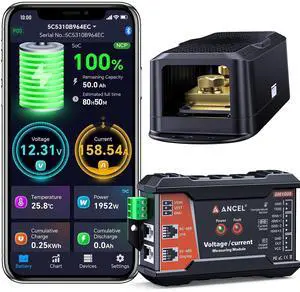 BM1000 Bluetooth Battery Monitor with 400A Smart Shunt, 10-120V Capacity Meter for LiFePO4, Lithium, AGM & Lead-Acid Banks, SOC Voltage Current App for RV, Marine, Solar BM1000 Bluetooth Battery Monitor with 400A Smart Shunt, 10-120V Capacity Meter for LiFePO4, Lithium, AGM & Lead-Acid Banks, SOC Voltage Current App for RV, Marine, Solar