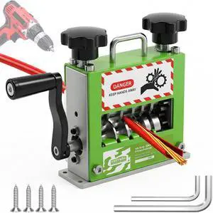 Manual Wire Stripping Machine with 6 Channels 5 Blades | Drill Powered Hand Crank Wire Stripper Tool Fits 0.06"0.67" Wires, Scrap Wire Stripping Machine for Scrap Copper Recycling Manual Wire Stripping Machine with 6 Channels 5 Blades | Drill Powered Hand Crank Wire Stripper Tool Fits 0.06"0.67" Wires, Scrap Wire Stripping Machine for Scrap Copper Recycling