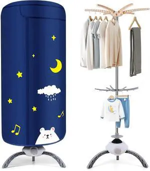 Portable Clothes Dryer, 900W Fast Drying & Large Load Capacity for Laundry and Shoes - Compact Mini Dryer Machine for Travel, Apartments, RV, Dorm Blue Polar Bear Portable Clothes Dryer, 900W Fast Drying & Large Load Capacity for Laundry and Shoes - Compact Mini Dryer Machine for Travel, Apartments, RV, Dorm Blue Polar Bear