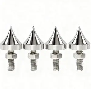 4 Pcs Speaker Spikes M6/M8/M10/M12 Stainless Steel HiFi Shock Absorber Isolation Pucks Speaker Resonance Feet Spikes for Amplifier CD DVD Player(M8) 4 Pcs Speaker Spikes M6/M8/M10/M12 Stainless Steel HiFi Shock Absorber Isolation Pucks Speaker Resonance Feet Spikes for Amplifier CD DVD Player(M8)