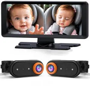BM5PRO Baby Car Camera for 2 Kids, 7.2" Split Screen Monitor | 1080P Car Baby Monitor, Automatic Night Vision, 2 Cameras for Rear Facing Seat, 360 Degree Headrest Mount (Orange) BM5PRO Baby Car Camera for 2 Kids, 7.2" Split Screen Monitor | 1080P Car Baby Monitor, Automatic Night Vision, 2 Cameras for Rear Facing Seat, 360 Degree Headrest Mount (Orange)
