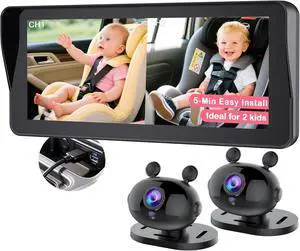 Dual Baby Car Camera HD 1080P: 6.9" Split-Screen Monitor for 2 Kids & Twins | USB Easy Install Ideal for SUV Minivan - Auto Night Vision 150° Wide View Great Carseat Camera Quality Dual Baby Car Camera HD 1080P: 6.9" Split-Screen Monitor for 2 Kids & Twins | USB Easy Install Ideal for SUV Minivan - Auto Night Vision 150° Wide View Great Carseat Camera Quality