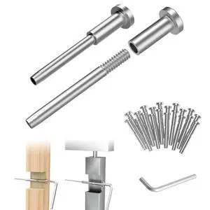 24 Pack Invisible Cable Railing Kit 1/8" Cable Railing Tensioner Invisible Receiver and Swage Stud End for Cable Railing Hardware, T316 Swage Tensioner and Terminal Hidden for 2x2 Wood/Metal Post 24 Pack Invisible Cable Railing Kit 1/8" Cable Railing Tensioner Invisible Receiver and Swage Stud End for Cable Railing Hardware, T316 Swage Tensioner and Terminal Hidden for 2x2 Wood/Metal Post