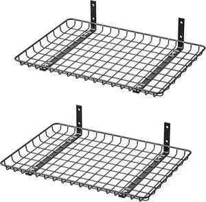 Wall Mounted Storage Shelf, Garage Wall Shelves 24x12 Inch | Metal Shelf Rack, Heavy-Duty Wall Organizer for Closet, Kitchen, Laundry Room 2 Pack, Black Wall Mounted Storage Shelf, Garage Wall Shelves 24x12 Inch | Metal Shelf Rack, Heavy-Duty Wall Organizer for Closet, Kitchen, Laundry Room 2 Pack, Black