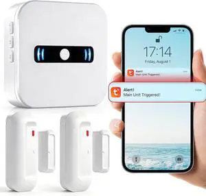 Door Chime Wi-Fi Door Sensor Alarm with Phone Notifications Chime for Business/Home/Office/Store When Entering, Door Open Chime Alarm for Kids/Home Safety ,20 RingtonesSupports App Control. Door Chime Wi-Fi Door Sensor Alarm with Phone Notifications Chime for Business/Home/Office/Store When Entering, Door Open Chime Alarm for Kids/Home Safety ,20 RingtonesSupports App Control.