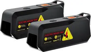 2 Packs Electric Mouse Trap High Voltage Mouse Traps Indoor for Home Electronic Mice Zapper with LED Light Reusable and Portable Mice Trap for Living Room Kitchen Garage 2 Packs Electric Mouse Trap High Voltage Mouse Traps Indoor for Home Electronic Mice Zapper with LED Light Reusable and Portable Mice Trap for Living Room Kitchen Garage