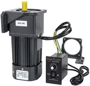 250W 110V AC Gear Motor Set with Adjustable Speed Controller + Bracket | Pure Copper, Reversible, Single Phase Variable Speed, 10K, for Heavy Machinery or Industrial Equipment 250W 110V AC Gear Motor Set with Adjustable Speed Controller + Bracket | Pure Copper, Reversible, Single Phase Variable Speed, 10K, for Heavy Machinery or Industrial Equipment