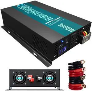Reliable 3000w Pure Sine Wave Solar Power Inverter 24v 110-120v 60hz With LED Display (Black) Solar System (RBP-3000S-LEDblack) Reliable 3000w Pure Sine Wave Solar Power Inverter 24v 110-120v 60hz With LED Display (Black) Solar System (RBP-3000S-LEDblack)