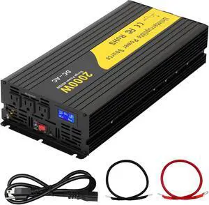 2000W Primary Sump Pump Backup System, Basment Protection Backup Inverter | LCD Display, Auto Switches for Continuous Sump Pump Operation, Basement Emergency and Power Outage Backup 2000W Primary Sump Pump Backup System, Basment Protection Backup Inverter | LCD Display, Auto Switches for Continuous Sump Pump Operation, Basement Emergency and Power Outage Backup