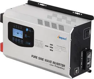 2000W Peak 6000W Pure Sine Wave Power Inverter Charger DC 12V to 120V AC Output Converter with LCD Display, Off Grid Low-Frequency Inverter for Sealed Gel AGM Flooded Lithium Battery Charger 2000W Peak 6000W Pure Sine Wave Power Inverter Charger DC 12V to 120V AC Output Converter with LCD Display, Off Grid Low-Frequency Inverter for Sealed Gel AGM Flooded Lithium Battery Charger
