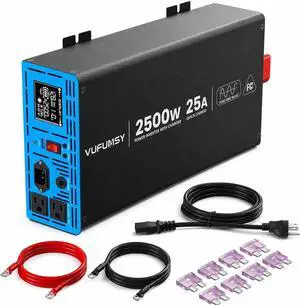 2500W Sump Pump Battery Backup System, Dual Pump Backup (1HP + 1/3HP) | Pure Sine Wave Inverter, 15ms Automatic Transfer Switch, Basement Flood Protection, Works with Lithium/AGM/Lead Acid, Black 2500W Sump Pump Battery Backup System, Dual Pump Backup (1HP + 1/3HP) | Pure Sine Wave Inverter, 15ms Automatic Transfer Switch, Basement Flood Protection, Works with Lithium/AGM/Lead Acid, Black