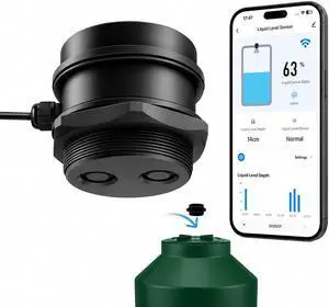 Smart WiFi Water Level Sensor, Ultrasonic Water Tank Level Monitor for Cistern, Rainwater Tank, RV Fresh Water Tank & Outdoor Storage Tanks, Non-Contact Sensor with Smart Life App Smart WiFi Water Level Sensor, Ultrasonic Water Tank Level Monitor for Cistern, Rainwater Tank, RV Fresh Water Tank & Outdoor Storage Tanks, Non-Contact Sensor with Smart Life App