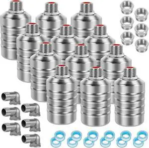 12 pcs 304 Stainless Steel Automatic Water Float Valve 1/2" and 3/4" Connection Types Precise Control Water Level Controller Water Level Control Float Valve for Sink for Water Tank Livestock Troughs 12 pcs 304 Stainless Steel Automatic Water Float Valve 1/2" and 3/4" Connection Types Precise Control Water Level Controller Water Level Control Float Valve for Sink for Water Tank Livestock Troughs