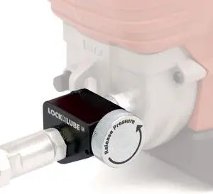 Pressure Return Valve for Use with Cordless Grease Guns. No More Pressure Locks! Returns Grease to The Tube. Releases Hose backpressure. Pressure Return Valve for Use with Cordless Grease Guns. No More Pressure Locks! Returns Grease to The Tube. Releases Hose backpressure.