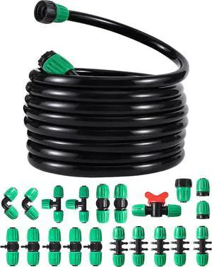 52 FT 1/2PVC Garden Irrigation Tubing HoseOD:16mm,ID:12mm) | 1/2" Drip Irrigation Tubing Main Line Hose Tube with Drip Irrigation Fitting Connector for Garden Watering System 52 FT 1/2PVC Garden Irrigation Tubing HoseOD:16mm,ID:12mm) | 1/2" Drip Irrigation Tubing Main Line Hose Tube with Drip Irrigation Fitting Connector for Garden Watering System
