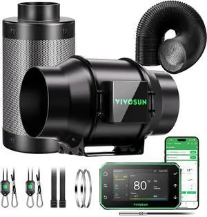 G6 Smart Filtration Kit, Inline Fan, Controller, Carbon Filter,Duct | AeroZesh Inline Fan, E42A+ Enviroment Controller, Filter & Ducting, Cooling Ventilation, Grow Tent, Indoor Grow, Hydroponic G6 Smart Filtration Kit, Inline Fan, Controller, Carbon Filter,Duct | AeroZesh Inline Fan, E42A+ Enviroment Controller, Filter & Ducting, Cooling Ventilation, Grow Tent, Indoor Grow, Hydroponic