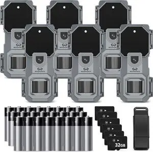 Mini Trail Camera 6 Pack 32MP 1080P HD Deer Camera with 32GB SD Card Game Cameras with Night Vision Motion Activated Waterproof with Card Reader Mini Trail Camera 6 Pack 32MP 1080P HD Deer Camera with 32GB SD Card Game Cameras with Night Vision Motion Activated Waterproof with Card Reader