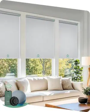 Motorized Blinds with Remote, Smart Blinds for Windows, Custom Size | Automatic Blinds with Voice Control, Works with Alexa, Google Assistant, Home, 100% Blackout, Bedroom Home Office Motorized Blinds with Remote, Smart Blinds for Windows, Custom Size | Automatic Blinds with Voice Control, Works with Alexa, Google Assistant, Home, 100% Blackout, Bedroom Home Office