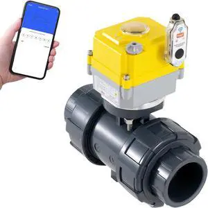 Smart WiFi Water Valve - 2.0-inch Electric Ball Valve with DC24V Actuator/AC110V-230V Power Adapter, TUYA-APP Control, Timed Automatic Shutdown of Home/Industrial Pipes Smart WiFi Water Valve - 2.0-inch Electric Ball Valve with DC24V Actuator/AC110V-230V Power Adapter, TUYA-APP Control, Timed Automatic Shutdown of Home/Industrial Pipes