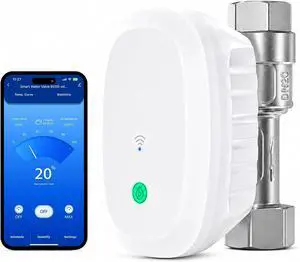 DN20 Smart Water Valve 3/4 Inch Smart Water Shutoff Valve Management System | WiFi Remote Control Faucet Timer for Hose, Sprinkler Water Timer, Auto Watering for Plants , Home Water Protection Systems DN20 Smart Water Valve 3/4 Inch Smart Water Shutoff Valve Management System | WiFi Remote Control Faucet Timer for Hose, Sprinkler Water Timer, Auto Watering for Plants , Home Water Protection Systems