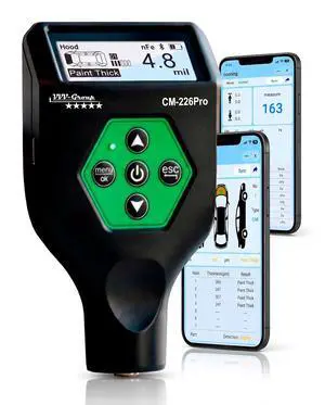 Paint Thickness Gauge CM-226Pro with Bluetooth App for iOS & Android, Rechargeable Coating Thickness Tester for Cars, Fe/NFe/Fe+Zn Detection, Car & Normal Modes, Auto Body Paint Meter Paint Thickness Gauge CM-226Pro with Bluetooth App for iOS & Android, Rechargeable Coating Thickness Tester for Cars, Fe/NFe/Fe+Zn Detection, Car & Normal Modes, Auto Body Paint Meter